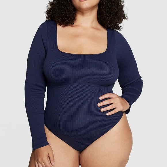 PINK
SEAMLESS RIB LONG-SLEEVE BODYSUIT‎ - Picture 1 of 6